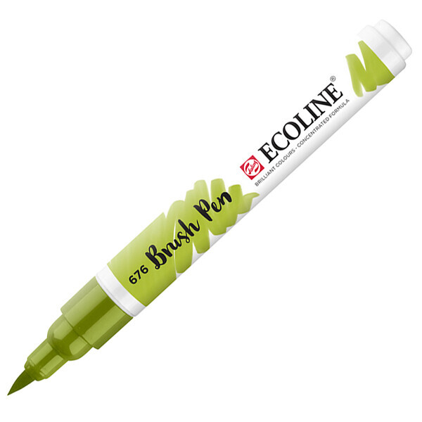 

Пензель-ручка Ecoline Brushpen (676), Зелений трав’яний, Royal Talens (11506760)