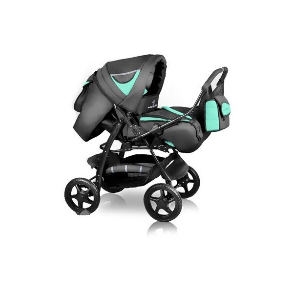 

Коляска-трансформер Trans Baby Яся 8/x99 Dark Grey / Turquoise (TB.Ya.8/x99)