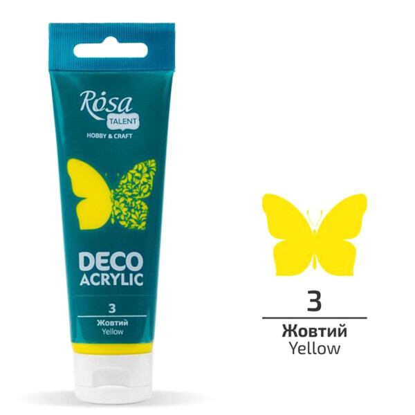 

Акрил для декора Rosa (3) Желтый матовый 75 мл (322203)