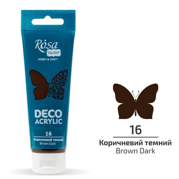 

Акрил для декора Rosa (16) Коричневый темный матовый 75 мл (322216)