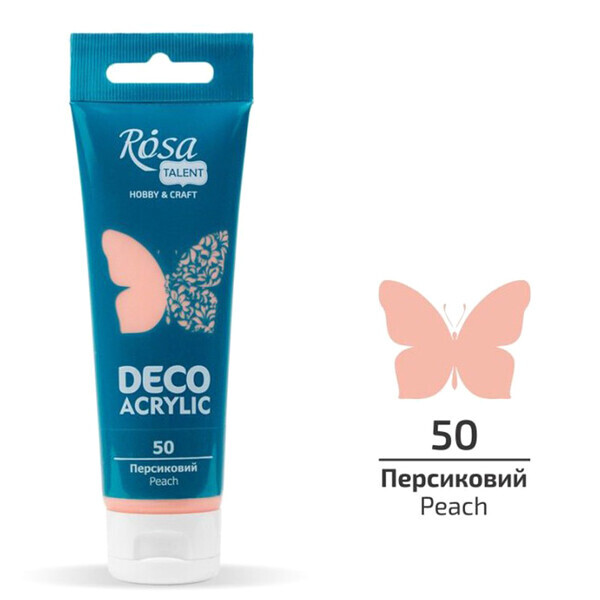 

Акрил для декора Rosa (50) Персиковый матовый 75 мл (322250)
