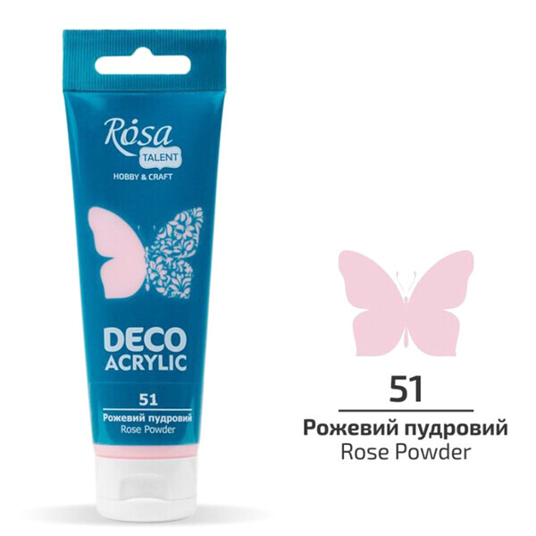 

Акрил для декора Rosa (51) Розовая пудра матовый 75 мл (322251)