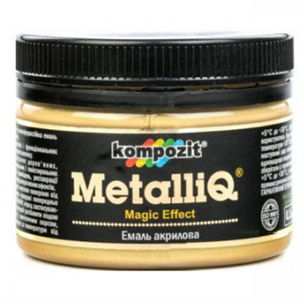 

Краска-эмаль акриловая METALLIQ Kompozit 0,1 кг золото (EM5999)