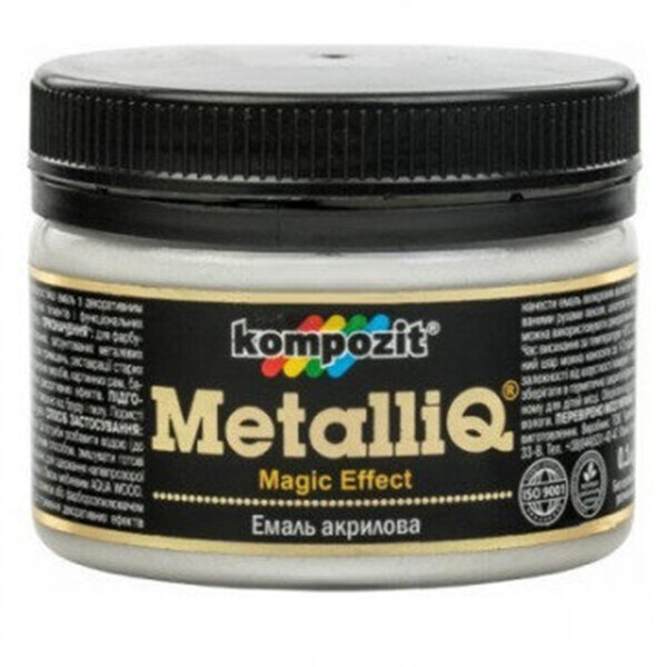 

Краска-эмаль акриловая METALLIQ Kompozit 0,1 кг серебро (EM5909)
