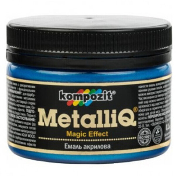 

Краска-эмаль акриловая METALLIQ Kompozit 0,1 кг голубое сияниее (ЕМ5975)