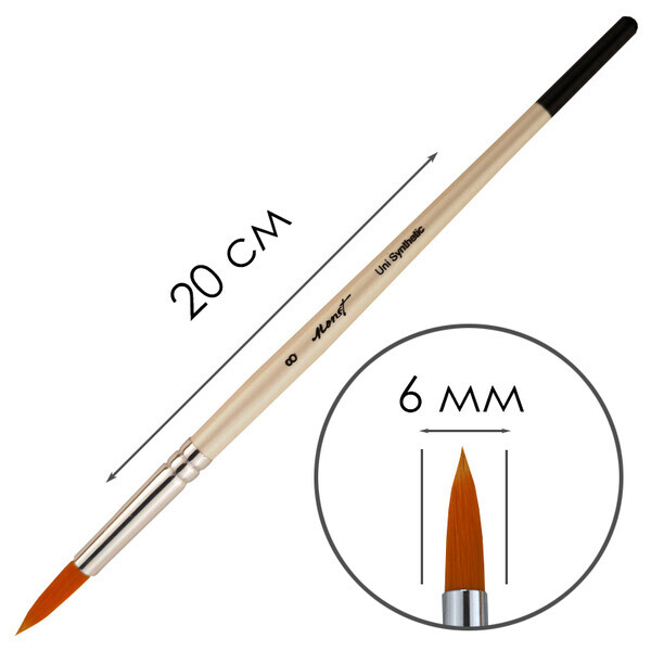 

Кисть синтетическая круглая Monet Uni R8 (MR8)