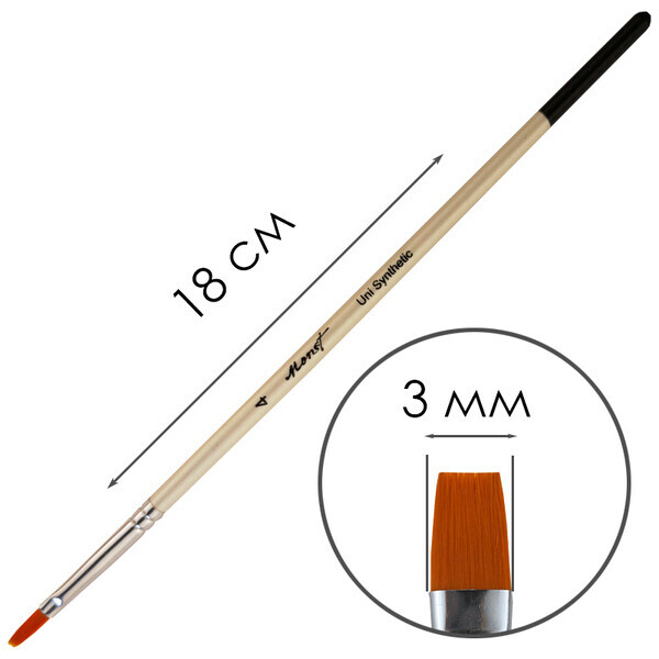 

Кисть синтетическая плоская Monet Uni F4 (MF4)