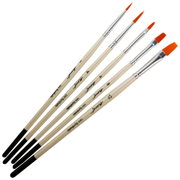 

Набор универсальных синтетических кистей 2089 Monet Uni (set1 R1, R4, F4, F8, F12) - 5 шт (M2089)