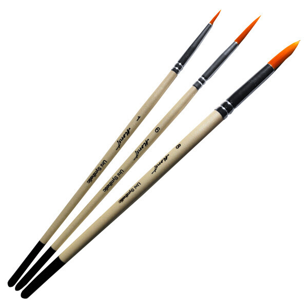 

Набор универсальных синтетических кистей 2069 Monet Uni (set2 R1, R6, R8) - 3 шт (M2069)