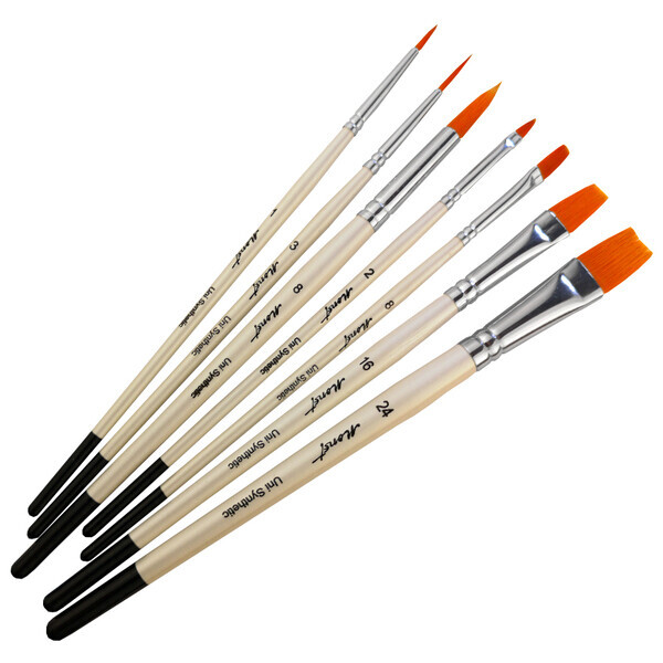 

Набор универсальных синтетических кистей 2099 Monet Uni (set4 R1, R3, R8, F2, F8, F16, F24) - 7 шт (M2099)