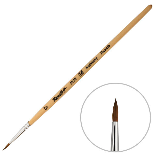 

Кисть колонок круглая Roubloff 1010 №1,7 (ЖК1-01,70Б)