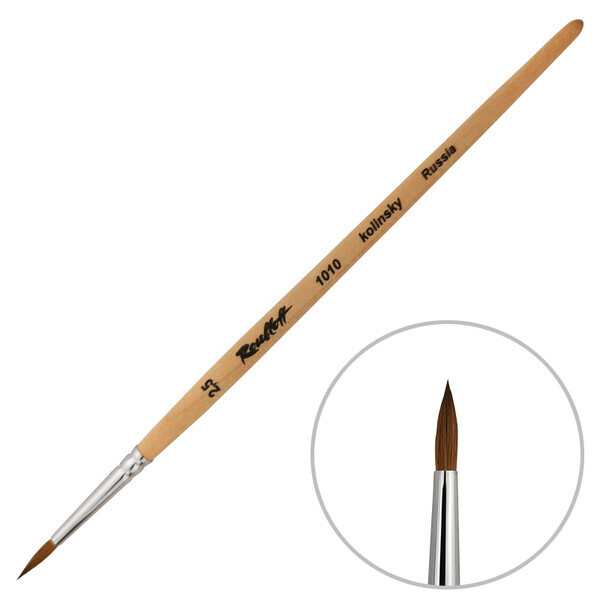 

Кисть колонок круглая Roubloff 1010 №2,5 (ЖК1-02,50Б)