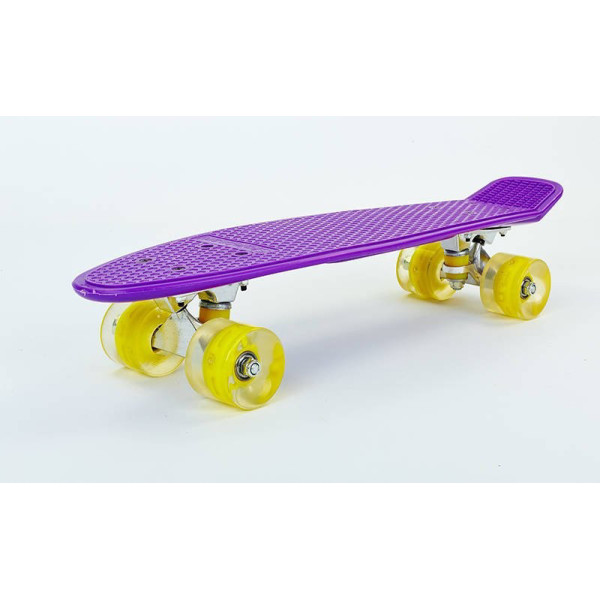 

Скейтборд Zelart 5672-3 (LED) фиолетовый