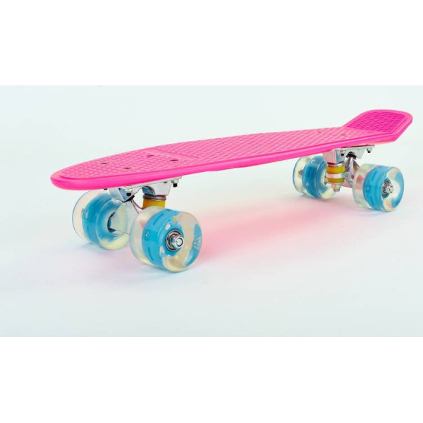 Акція на Скейтборд Zelart 5672-4 (LED) розовый від Allo UA