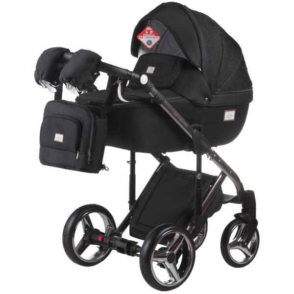

Коляска 2 в 1 Adamex Lucianо Polar (Graphite) Y86 черный 622625