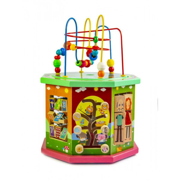 Акція на Детская развивающая деревянная игрушка-сортер 10 в 1 "Лабиринт" Mmm NEW Plus (1-MZX872) Разноцветный від Allo UA