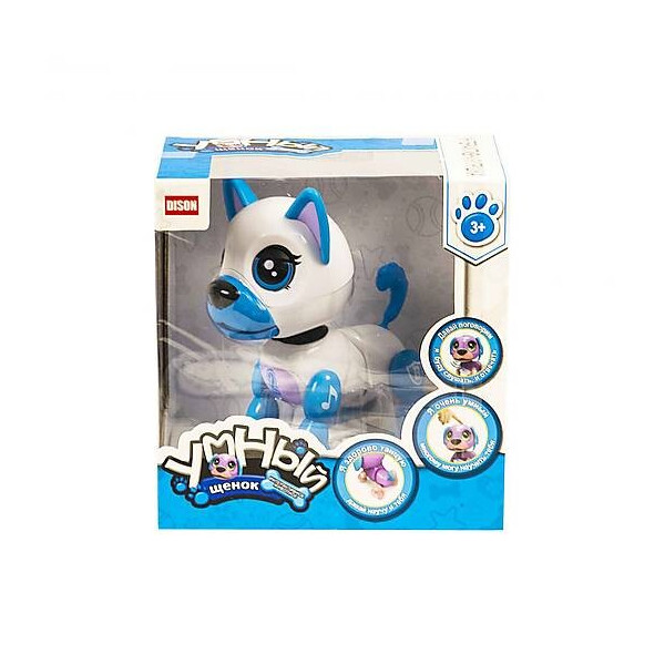 

Интерактивная игрушка «Умный щенок» бело-голубой DISON (E5599-1)