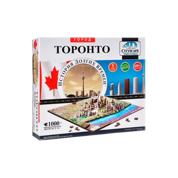 

Объемный пазл 4D Cityscape Торонто, Канада 1000 элементов (40016)