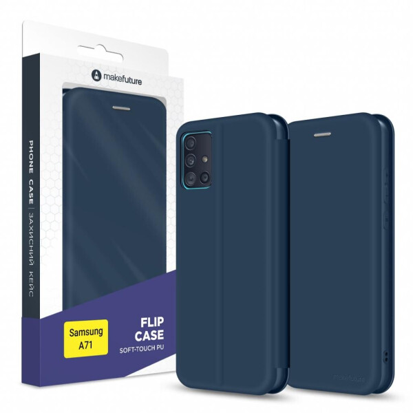 

Чехол для моб. телефона MakeFuture Samsung A71 Flip (Soft-Touch PU) Blue (MCP-SA71BL)