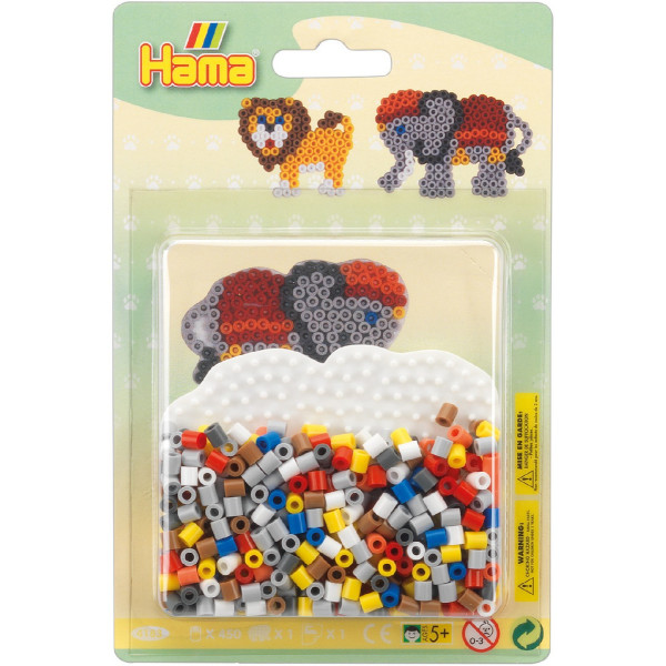 

Термомозаика HAMA Набор Лев и слон Midi 5+ (4183)