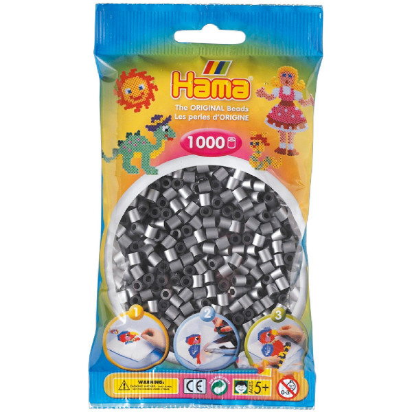 

Термомозаика HAMA Набор бусин под серебро, 1000 шт, MIDI 5+ (207-62)