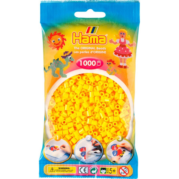 

Термомозаика HAMA Набор желтых бусин 1000 шт, Midi 5+ (207-03)
