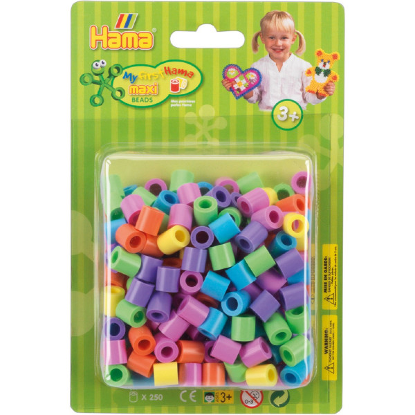 

Термомозаика HAMA Набор цветных бусин 250шт, 6 цветов, MAXI 3+ (8521)
