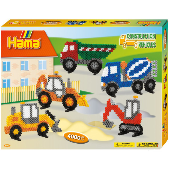 

Термомозаїка HAMA Большой набор Строительные машины, Midi 5+ (3143)
