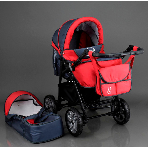 

Детская коляска трансформер Viki Karina 86- c 81 Dark Grey/Red (86- c 81)