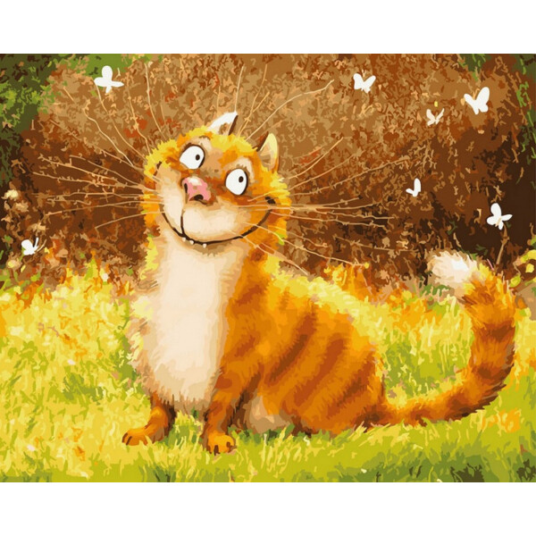 

Картина по номерам. Rainbow Art "Улыбка кота" GX5587-RA