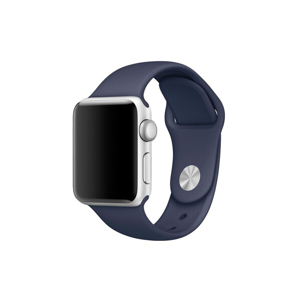 Акция на Силиконовый ремешок Sport Band для часов Apple Watch Dark Blue 40 мм (S/M и M/L) - Темно-синий от Allo UA
