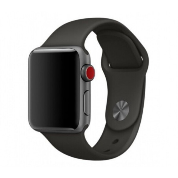 Акция на Силиконовый ремешок Sport Band для часов Apple Watch Black 40 мм (S/M и M/L) - Чёрный от Allo UA