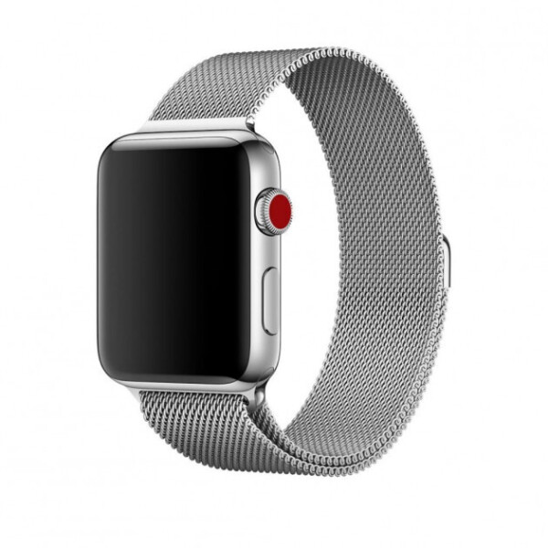 

Браслет Ремешок Milanese Loop для смарт-часов Apple Watch 38 мм Silver (Серебряный)