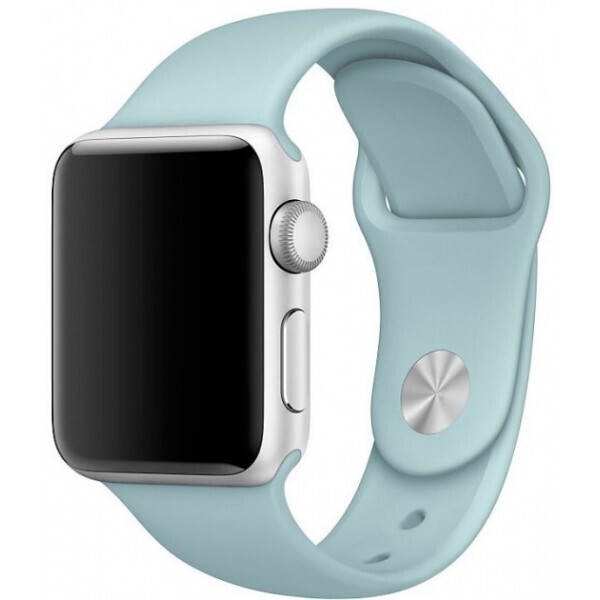Акція на Силиконовый ремешок Sport Band для часов Apple Watch Turquoise 38 мм (S/M и M/L) - Бирюзовый від Allo UA