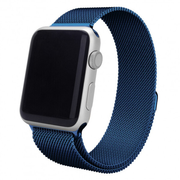 Акція на Браслет Ремешок Milanese Loop для смарт-часов Apple Watch 44 мм Blue (Синий) від Allo UA