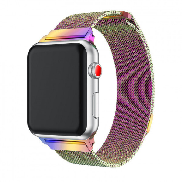 Акція на Браслет Ремешок Milanese Loop для смарт-часов Apple Watch 42 мм Colorful (Красочный) від Allo UA