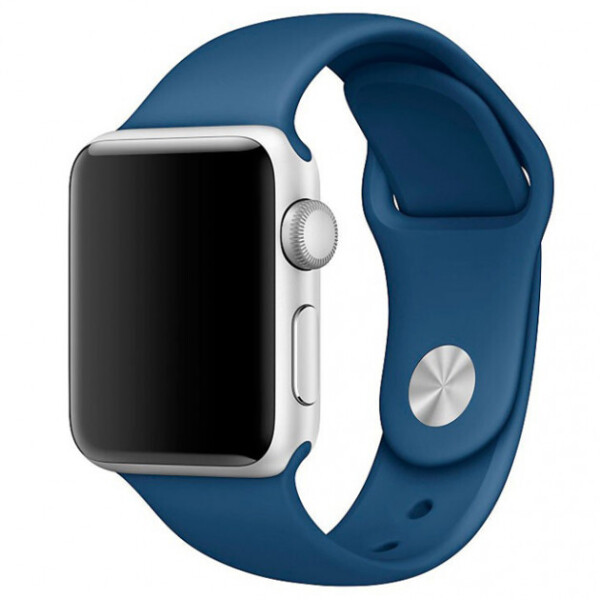 

Силиконовый ремешок Sport Band для часов Apple Watch Cosmos Blue 44 мм (S/M и M/L) - Синий Космос