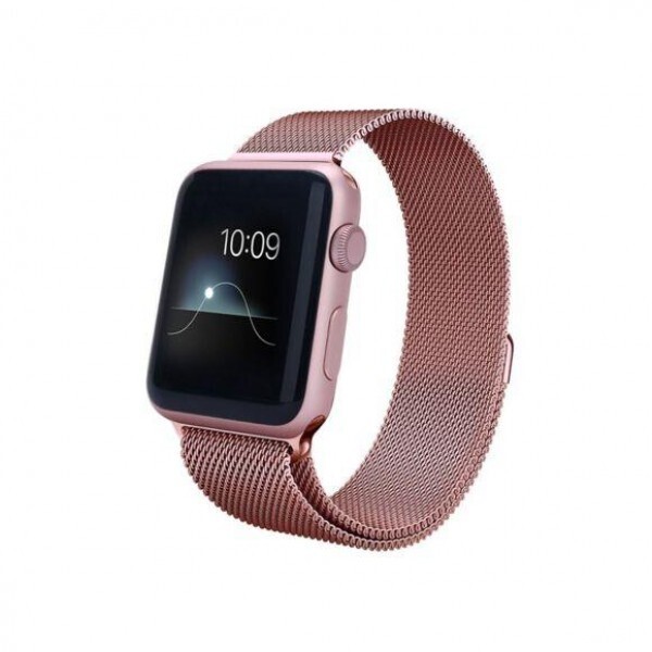 Акция на Браслет Ремешок Milanese Loop для смарт-часов Apple Watch 44 мм Pink (Розовый) от Allo UA