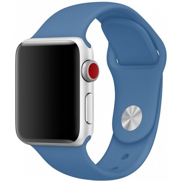 

Силиконовый ремешок Sport Band для часов Apple Watch Denim-Blue 42 мм (S/M и M/L) - Джинсовый синий