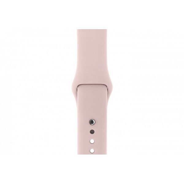 Акция на Силиконовый ремешок Sport Band для часов Apple Watch Pink Sand 42 мм (S/M и M/L) - Розовый песок от Allo UA