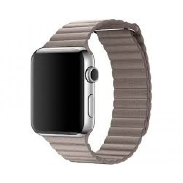 

Ремешок Leather Loop Band для смарт-часов Apple Watch 38 мм Smoke Grey (Серый Дым)