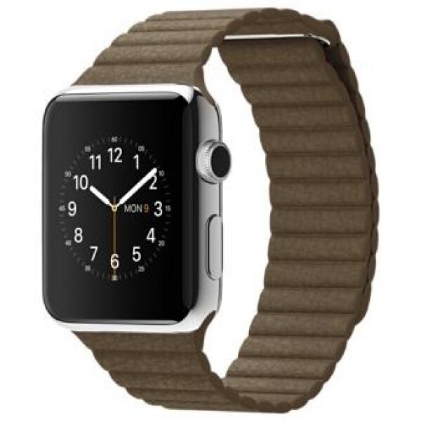 Акція на Ремешок Leather Loop Band для смарт-часов Apple Watch 42 мм Light Brown (Светло-коричневый) від Allo UA