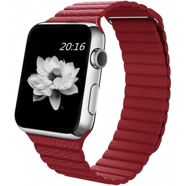 

Ремешок Leather Loop Band для смарт-часов Apple Watch 40 мм Red (Красный)