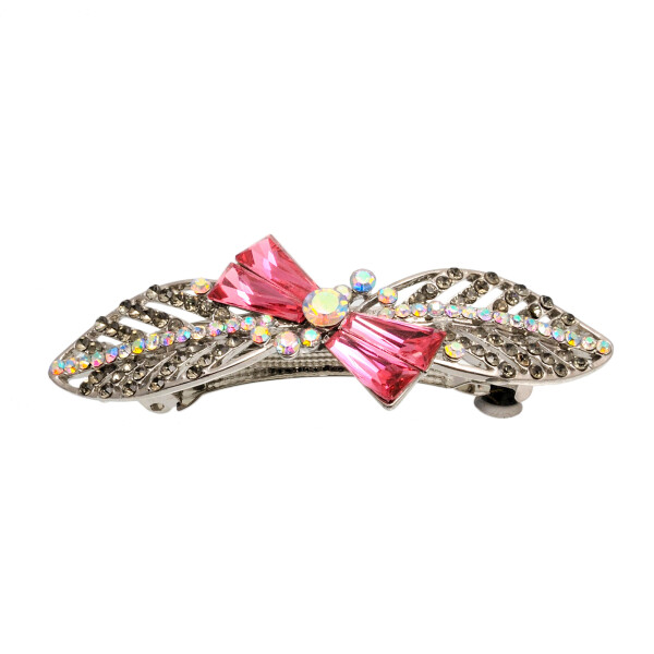 

Заколка-автомат "Pink bugle bow" (050485)