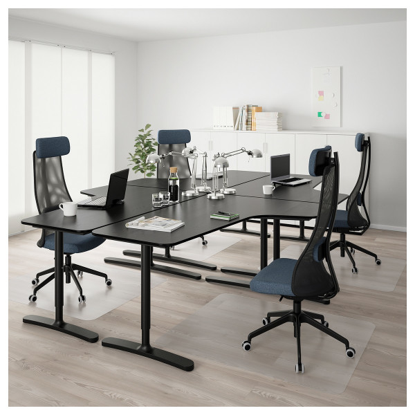 

IKEA BEKANT 320x220 см комплект черный ясень черные ножки (892.826.14)