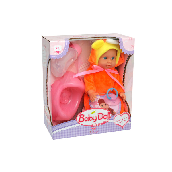

Набор пупс Magic Tears "Baby doll Interactive orange" с бутылочкой (067803)