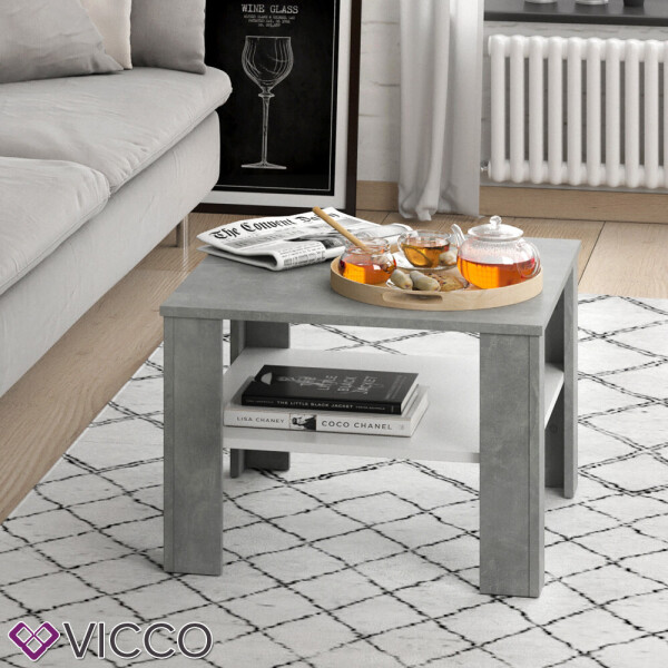 

Vicco журнальный столик Homer 60x60, цвет белый, бетон