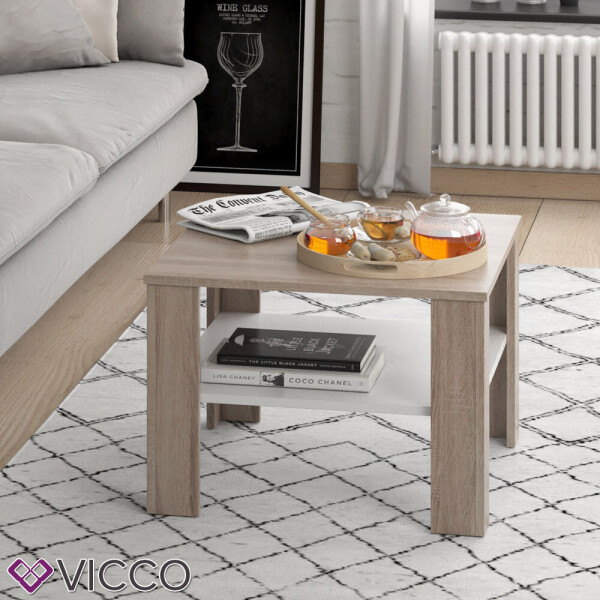 

Vicco журнальный столик Homer 60x60, цвет белый, сонома
