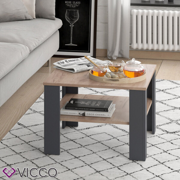 

Vicco журнальный столик Homer 60x60, цвет антрацит, сонома
