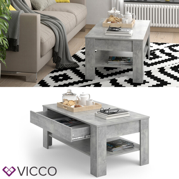 

Vicco журнальный столик с выдвижным ящиком Milan, 110х65 см, цвет бетон